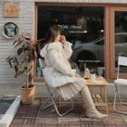 Sailor-collar Drawstring Puffer Jacket