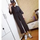 V-neck Loose-fit Jumpsuit