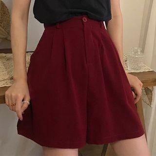High Waist Straight-cut Shorts