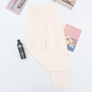 Straight Leg Pants White - One Size