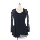 Long-sleeve Mesh Dance Dress
