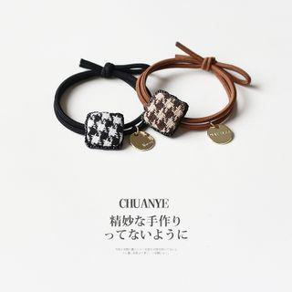 Houndstooth Square Hair Tie