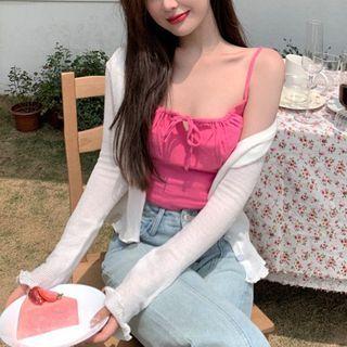 Cropped Cardigan / Cropped Camisole Top