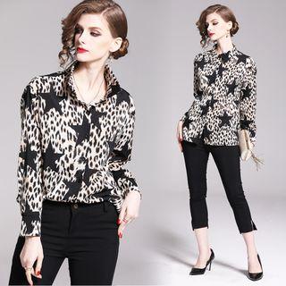 Leopard Print Star Pattern Shirt