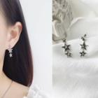 Star Ear Stud E051 - 1 Pair - Silver - One Size