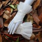 Wedding Lace Fingerless Gloves Natural White - One Size