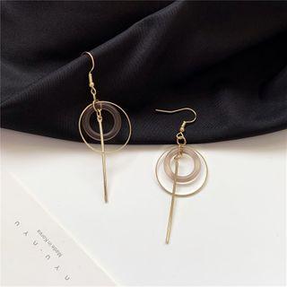 Acetate Alloy Hoop Dangle Earring