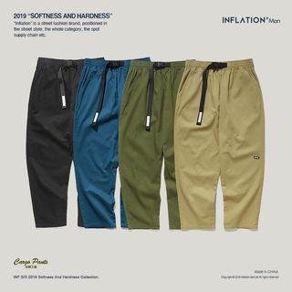 Insert-belt Plain Chino Pants