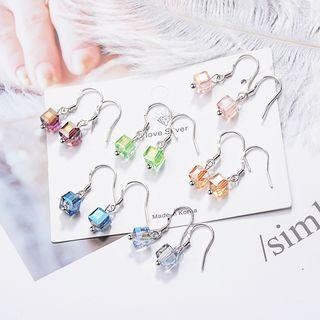 Faux Crystal Cube Hook Earring