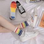 Rainbow-striped Canvas Sneakers