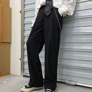 Chain-detail Wide-leg Pants