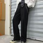 Chain-detail Wide-leg Pants