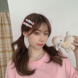 Heart Plastic Hair Clip / Set