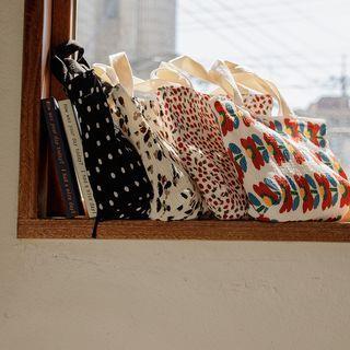 Patterned Crystal-pleat Shopper Bag