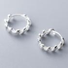 925 Sterling Silver Hoop Earring 1 Pair - S925 Silver - As Shown In Figure - One Size