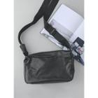 Buckled-strap Crossbody Bag Black - One Size