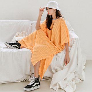 Boxy Striped Ringer T-shirt Dress