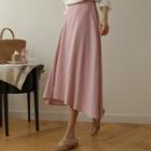 Pastel-colored Long Flare Skirt