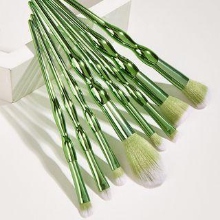 Set Of 8: Makeup Brush 8 Pcs - Green - One Size