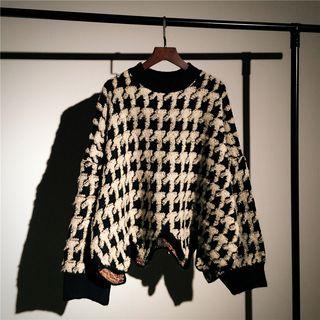 Houndstooth Oversize Sweater