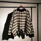 Houndstooth Oversize Sweater