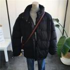 Stand Collar Padded Jacket Black - One Size