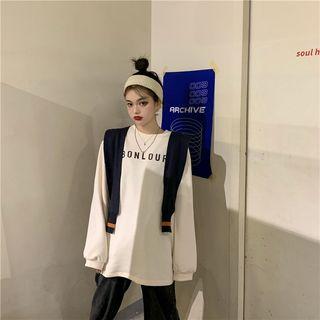 Lettering Knit Cape / Pullover