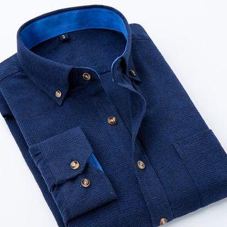 Long-sleeve Dobby / Plain Shirt