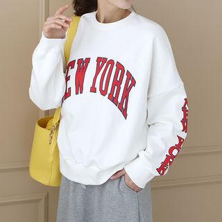 New York Printing Oversized Sweatshirt