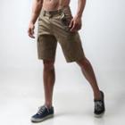 Patched & Embroidered Cargo Shorts