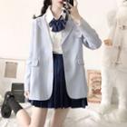 Badge Single-breasted Blazer