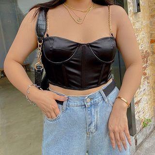 Chained Cropped Camisole Top