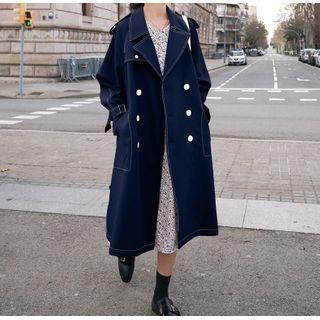 Double Breasted Tie-waist Long Coat
