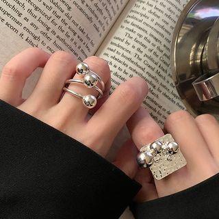 Bead / Square Alloy Ring (various Designs)