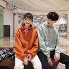 Couple Matching Long-sleeve Embossed Hooded Top