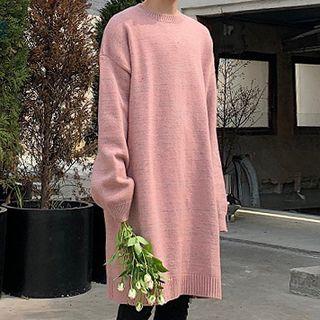 Melange Long Sweater Pink - One Size