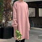 Melange Long Sweater Pink - One Size