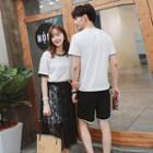 Couple Matching Short-sleeve T-shirt Dress / Short-sleeve T-shirt / Shorts