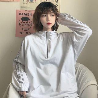 Mock-neck Zip Light Hoodie