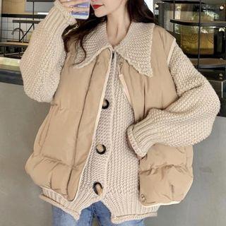 Collard Cardigan / Padded Vest