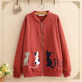 Cat Patch Zip Jacket
