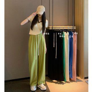 High-waist Wide-leg Pants In 6 Colors