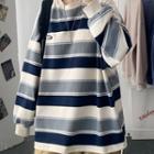 Round-neck Color-block Oversize Pullover