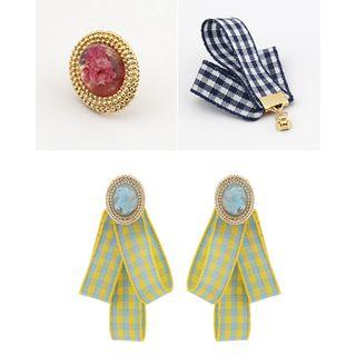 Beribboned Brooch Earrings