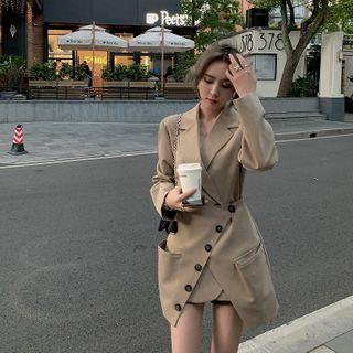 Asymmetrical Mini A-line Blazer Dress