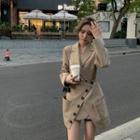 Asymmetrical Mini A-line Blazer Dress