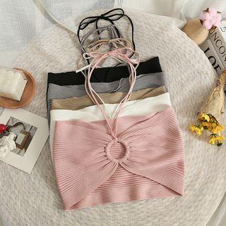 Details Cutout Halter Top In 5 Colors