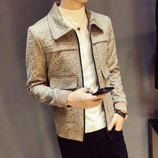 Rose Print Zip Jacket
