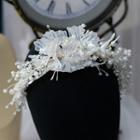 Beaded Flower Headpiece White - One Size