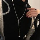 Sterling Silver Y Necklace Xl1630 - Silver - One Size